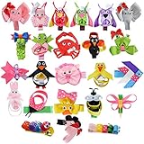 ベビー ガール 動物 ブティック ヘア リボン バレッタ クリップ キッズ 幼児 用 24 個入り