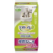 Amazon | デオトイレ システムトイレ用 複数ねこ用消臭・抗菌シート 16