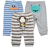 カーターズ Carter's ボディスーツ ロンパースにピッタリ ベビー ロング パンツ ボトムス 男の子 3点セット 005 (12months(72-78cm)) [並行輸入品]
