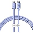Baseus Crystal Shine Series Fast Charging Cable 1.2m Nylon Cable Purple Type-C to Type-C 100W CAJY000605