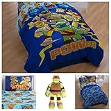 Teenage Mutant Ninja Turtles Comforter Set with Sheets and Pillow Buddy - Full [並行輸入品]