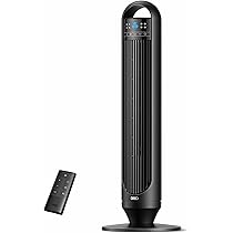 Amazon | Dreoタワーファン、90°オシレーティングスタンドファン