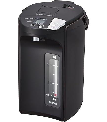 Amazon | タイガー魔法瓶(TIGER) 電気ポット ブラウン 3L 蒸気レス  