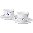 【正規輸入品】ロイヤルコペンハーゲン ブルーパルメッテ ティーセット ペア 結婚祝い プレゼント 1017410