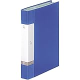 リヒトラブ ファイル クリヤーブック A4 60ポケット 青 G3203-8