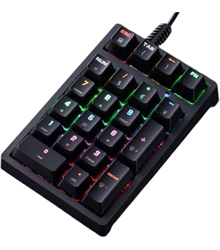 Amazon | Motospeed マクロメカニカルテンキーパッド USB有線 21キー