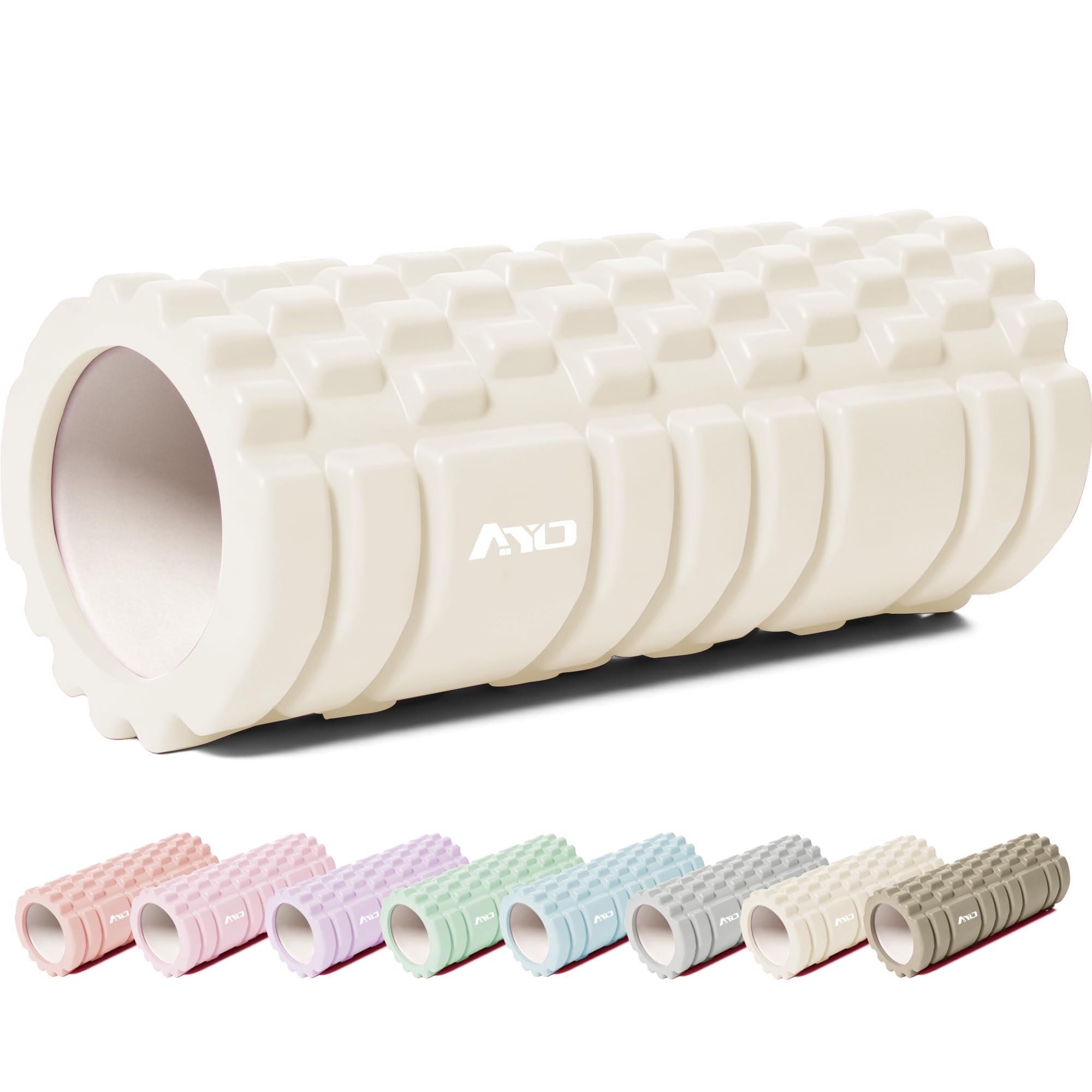 フォームローラー AYO 筋膜リリースローラー ヨガポール トレーニング ストレッチ器具 スポーツ フィットネス 収納バッグ付き