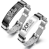 [ZAVY] SCP Foundation ブレスレット SCP財団 機動特遣隊 腕輪 腕飾り おしゃれ かっこいい 人気グッズ コスプレ小物 飾り シンプル アクセサリー 調整可能 耐久性あり 長持ち 贈り物 周辺 誕生日プレゼント コレクション