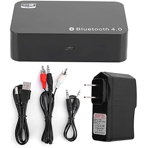 Bluetoothオーディオレシーバー、3.5 mm光同軸音楽アダプター、Bluetooth 4.0スピーカー用ホームオ…