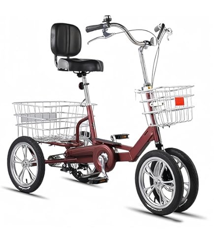 Amazon | 14インチ三輪自転車 高齢者用 三輪クルーザーバイク リ