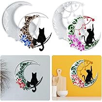Amazon.co.jp: KyeeaDIY 猫と月 シリコンモールド 2セット 4