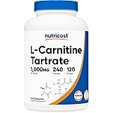 Nutricost L-カルニチン 1000mg、240カプセル、非GMO、グルテンフリー