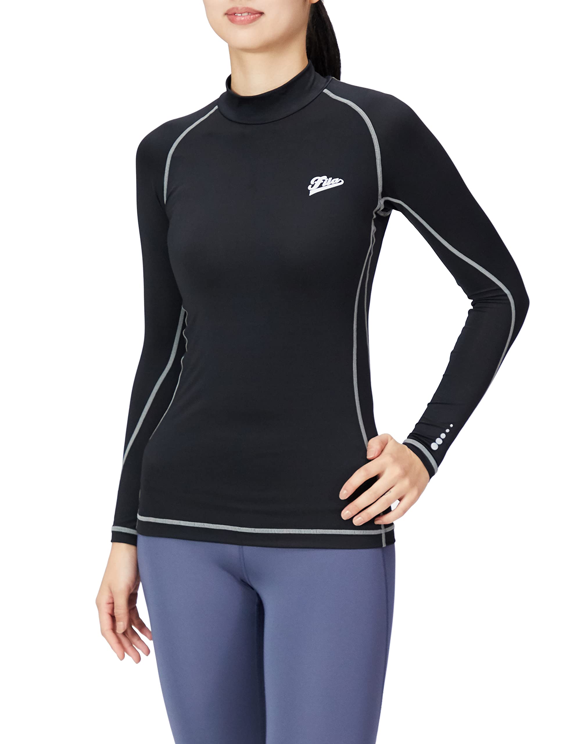 【58%OFF】【1,053円】 フィラ レディース スポーツインナー 長袖 ハイネック コンプレッションウェア