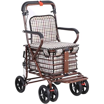 Amazon | YLOVABLE ておしぐるま 老人 軽量 座れる シルバーカー