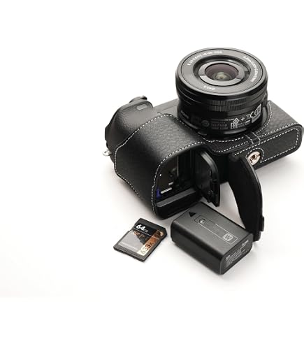 SONY コンパクトデジタルカメラ ケース付き Amazon | TP Original Sony A6400 専用 本革 ボディケース＋カバー