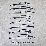 David Carey Men's Grey Mustang Evolution T-Shirt Apparel - 2X