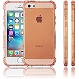【HANATORA】 iPhone SE/5s/5 ケース Jelly ソフトケース 耐衝撃 2種類の保護フィルム付属 ローズゴールド