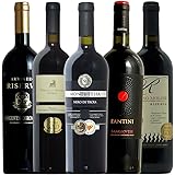 ヴィネクシオ 厳選イタリア 赤ワイン イタリア名家飲み比べ ソムリエ厳選 ワインセット 750ml 5本セット