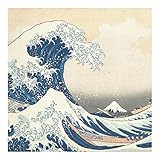 GREAT WAVE OF KANAGAWA Square Decal – カスタムサイズ Large (Max. 18" x 18") ブルー cp-wll-dcl-sqr-l+1020030