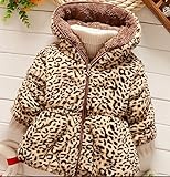 大人チック 女児 ヒョウ柄 ボアコート ジャガー おミミ付き (110)