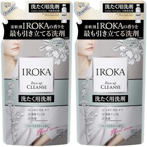 a*i様 IROKAベースアップ クレンズ　洗たく用洗剤　フローラルサボンの香1 Amazon | 花王 フレアフレグランス イロカ IROKA 洗剤 洗たく用