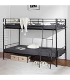 【ブラック】 ベッド 二段ベッド パイプベッド シングルベッド ディベッド Amazon｜Bennbari 二段ベッド ロフトベッド パイプベッド ミドルタイプ