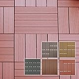 ウッドデッキパネル 人工木 【Aタイプ】【ナチュラルレッド】 60枚セット