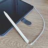 Apple pencii 2専用ケース＆紛失防止ストラップ もうAppleペンシルをなくさない！ (白ケース、透明ストラップ)