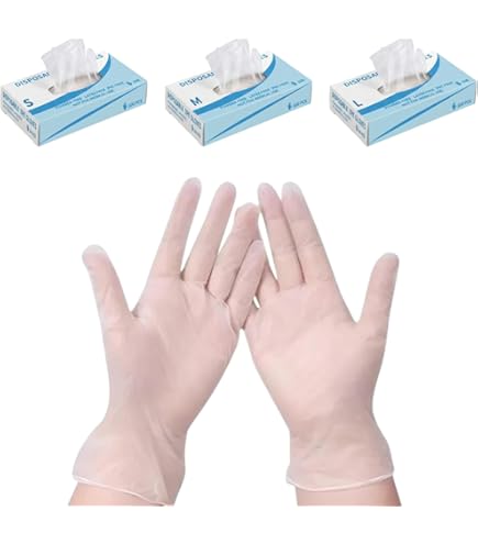 Amazon.co.jp: プラスチック手袋（パウダーフリー）100枚入 (M