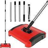 Carpet Floor Sweeper with Horsehair Manual Carpet Sweeper Cleaner Non-Electric Carpet Broom Sweeper Efficient Hand Push Carpe