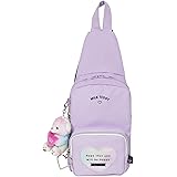 Amazon カノンコード ハートテディ ボディバッグ 斜めがけ キッズ 女の子 子供 小学生 Mssle641 パープル ショルダー バッグ ポシェット