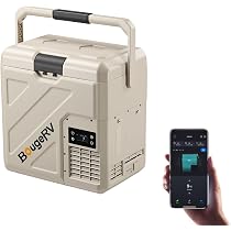 Amazon.co.jp: 【リン酸鉄電池内蔵可能】BougeRV ポータブル冷蔵庫 20L