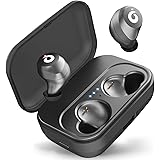 【IPX7完全防水 Bluetooth 5.0+EDR 】Bluetooth イヤホン 90時間連続駆動 完全ワイヤレス イヤホン ブルートゥース イヤホン 自動ペアリング 片耳&両耳とも対応 マイク内蔵 Siri対応 タッチ式 充電収納ケース付 iPhone Android対応