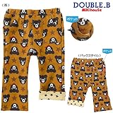 [ミキハウス] MIKIHOUSE 【ダブルＢ】 お顔総柄　ストレッチパンツ (70cm-120cm) 63-3202-954 茶 80cm