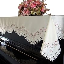 お花＆葉＆鍵盤が立体　ピアノカバー　ハンドメイド　パッチワーク お花＆葉＆鍵盤が立体 ピアノカバー ハンドメイド パッチワーク