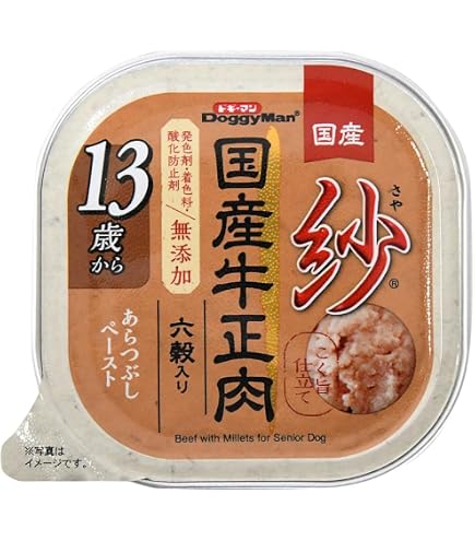 Amazon.co.jp: 紗 国産牛正肉 13歳から用 六穀入り 100g×24コ : ペット用品