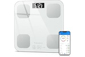 【2026新登場】体重計 体脂肪計 体組成計 Bluetooth スマホ連動 ヘルスメーター 高精度 軽量 収納 ボディスケール 多機能測定 体重 体脂肪率 筋肉率 体水分率 BMI など測定 iOS/Android対応 日本語取扱説明書 (ホワイト