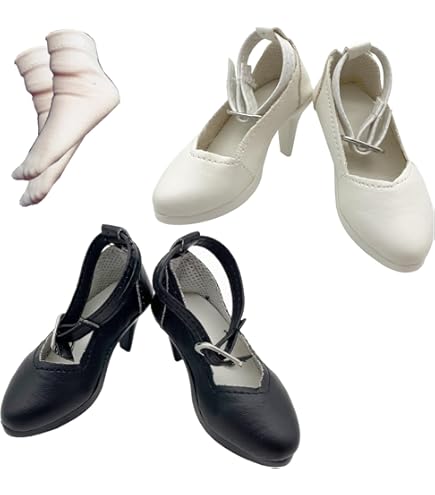 Amazon.co.jp: ドール靴下レースソックス1/3と1/4ニーハイソックス白地