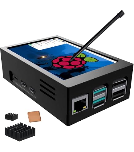 Amazon.co.jp: Raspberry Pi 4用、3.5インチモニター、保護ケースと