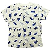 《初夏盛夏対応》 BateauBleue(バトーブルー) 天竺アニマル総柄半袖Tシャツ 95cm /Iv NO.AH-1651305