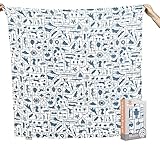 リトルリネン Weego amigo ガーゼ風ふわふわ究極おくるみプリントブランケット プリントムスリン 120四方 Pop N Play コットン100% WGASPM9282