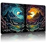 Malqiqi プレイマット MTG用 無料収納バッグ付き ゲームマット 24 x 14インチ TCG カード用ボードゲームマット マウスパッド デスクマット (マジックマット59 レギュラー)