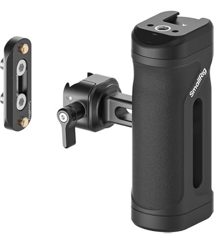 Amazon | SmallRig プッシュボタン式回転式サイドハンドル（NATO