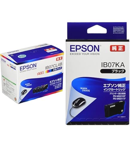 Amazon.co.jp: エプソン 純正インク IB07KB ブラック 大容量 2本セット