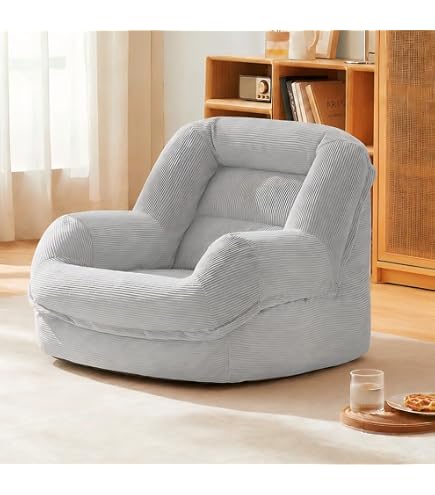 ビーズクッション ソファ オットマンなし コーデュロイ 75x70x66CM Amazon.co.jp: ビーズクッション コーデュロイ ソファ 1人掛け オット