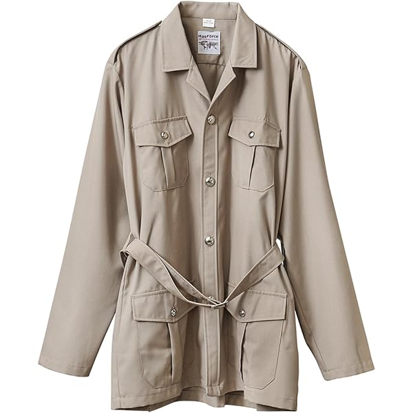 ヴィンテージ✨フランス製【レザー サファリジャケット/M】ウエストベルト Amazon | ☆大人ジャケ！ヴィンテージモチーフ S/S マルチラペル