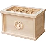 家具の基 国産 さい銭箱型貯金箱 格子タイプ 幅22×奥行13.6×高さ14(cm)