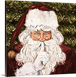 Patricia Pintoプレミアムシックラップキャンバス壁アート印刷題名Secret Santa 24" x 24" 2372866_24_24x24_none