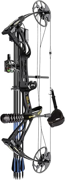 Sanlida アーチェリードラゴン X8 RTH コンパウンドボウパッケージ 大人とティーン向け 18-31インチ ドローレングス 0-60ポンド ドローウェイト 最大IBO 310fps ボウプレス不要 手足は米国製 (カモ pro) - 1