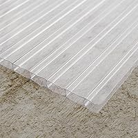 中空ポリカ ポリカーボネート 厚み4mm 透明 クリア 1000mm×2000mm プラスチック ポリカ平板 プラダン (1枚)